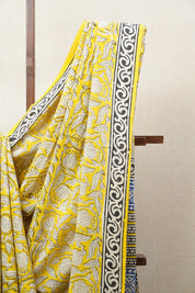 Yellow HBP Cotton Saree - SRYCS2620