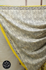 Yellow HBP Cotton Saree - SRYCS2620