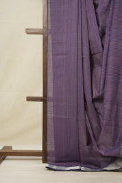 Purple Cotton Mangalgiri Saree - SRPCMS61
