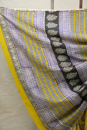Yellow HBP Cotton Saree - SRYCS2622