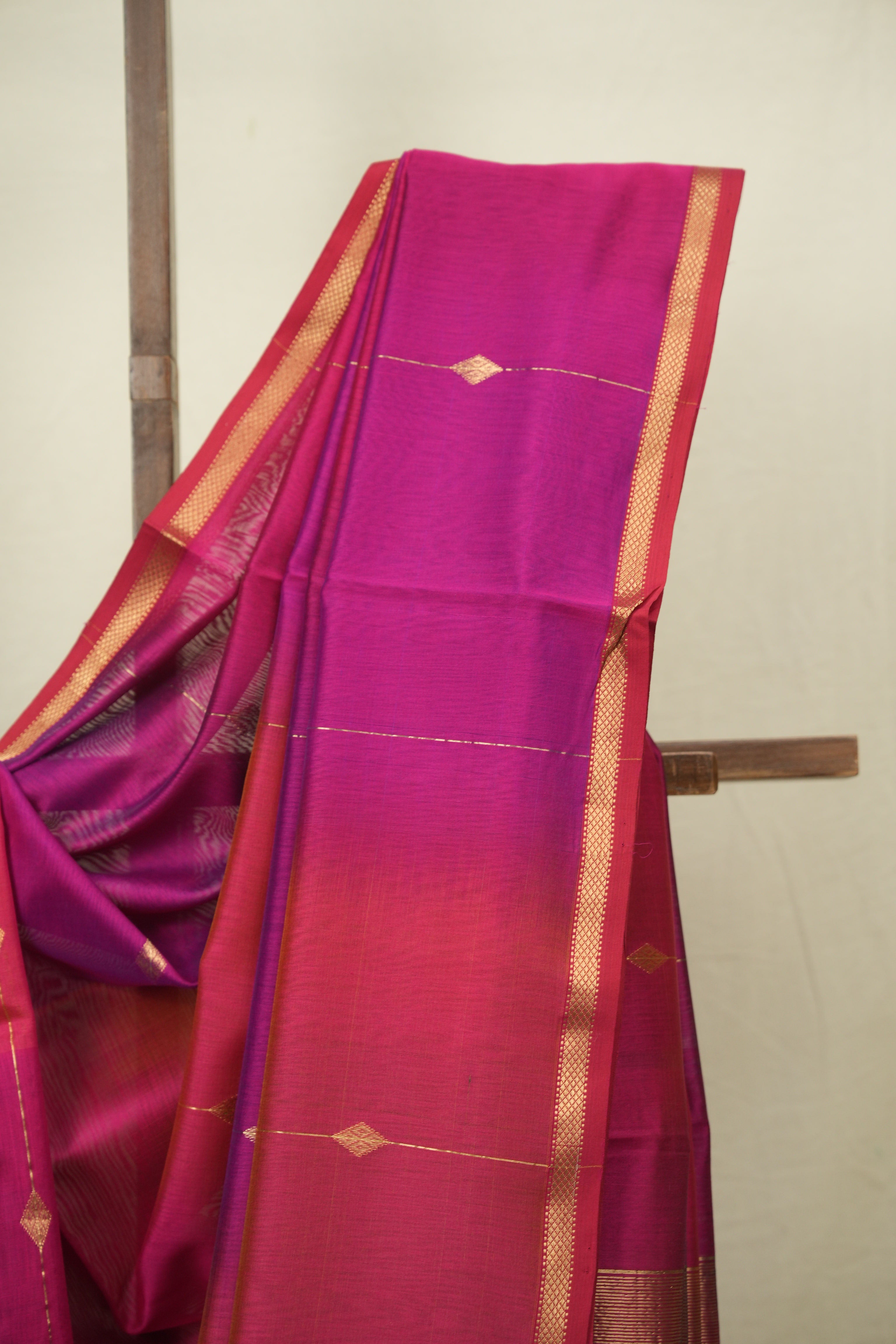 Pink-Purple Maheshwari Saree - SRPPMS1309