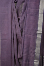 Purple Cotton Mangalgiri Saree - SRPCMS61