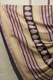 Black HBP Cotton Saree - SRBCS2661