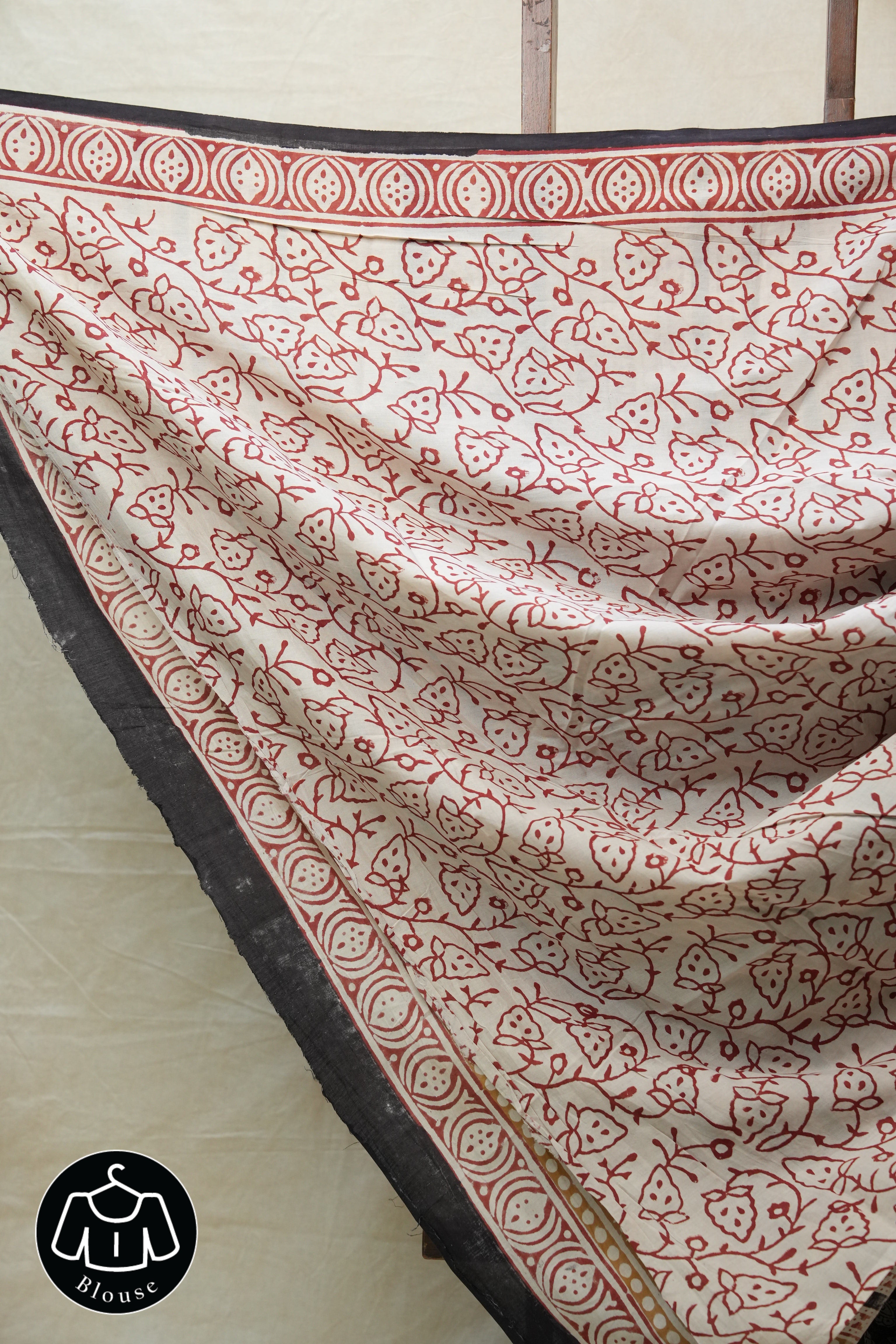 Black HBP Cotton Saree - SRBCS2661