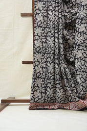 Black HBP Cotton Saree - SRBCS2663