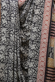 Black HBP Cotton Saree - SRBCS2663