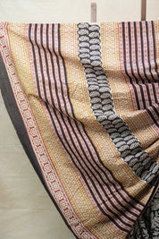 Black HBP Cotton Saree - SRBCS2663