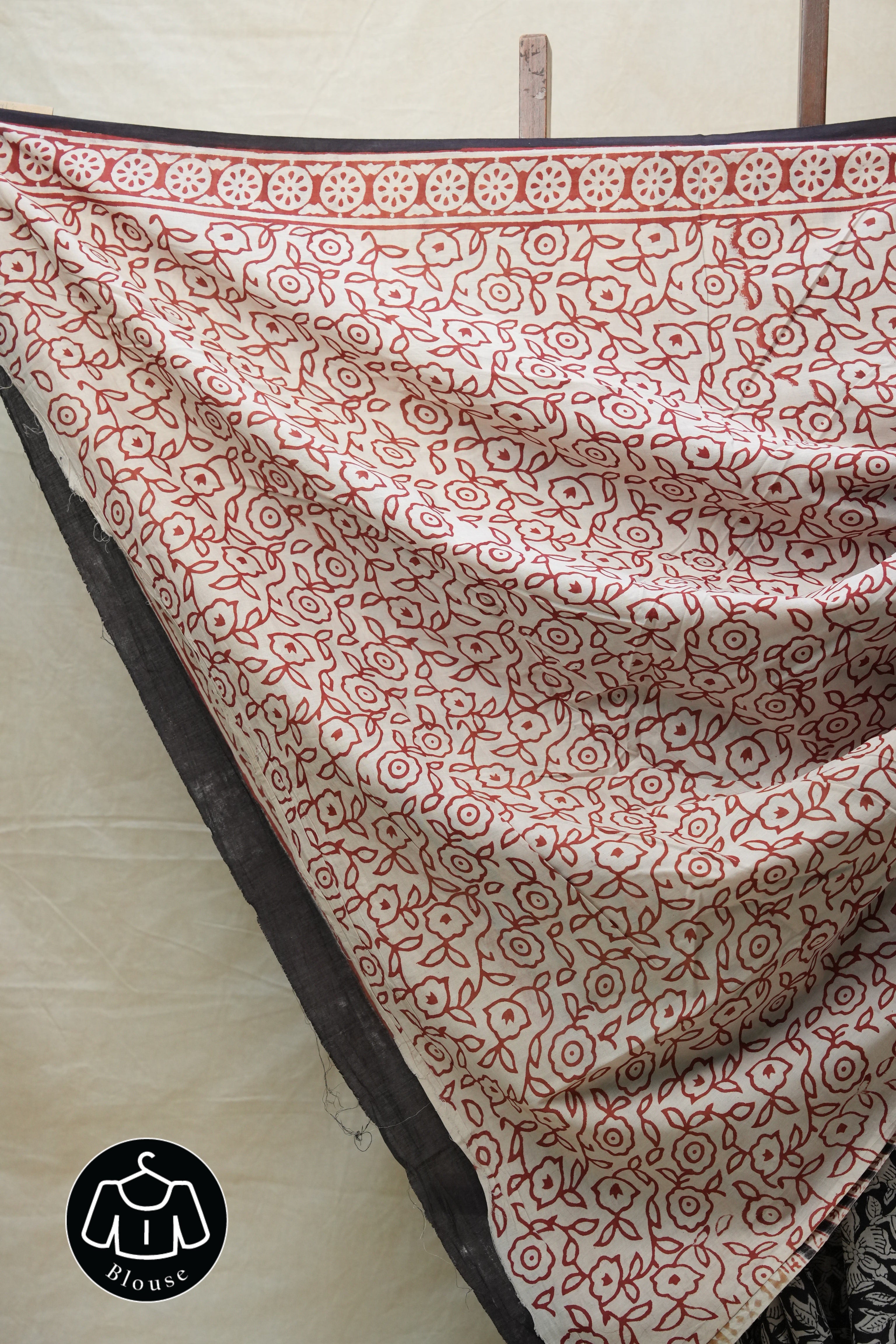 Black HBP Cotton Saree - SRBCS2663