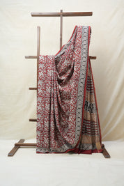 Maroon HBP Cotton Saree - SRMCS2664