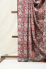Maroon HBP Cotton Saree - SRMCS2664