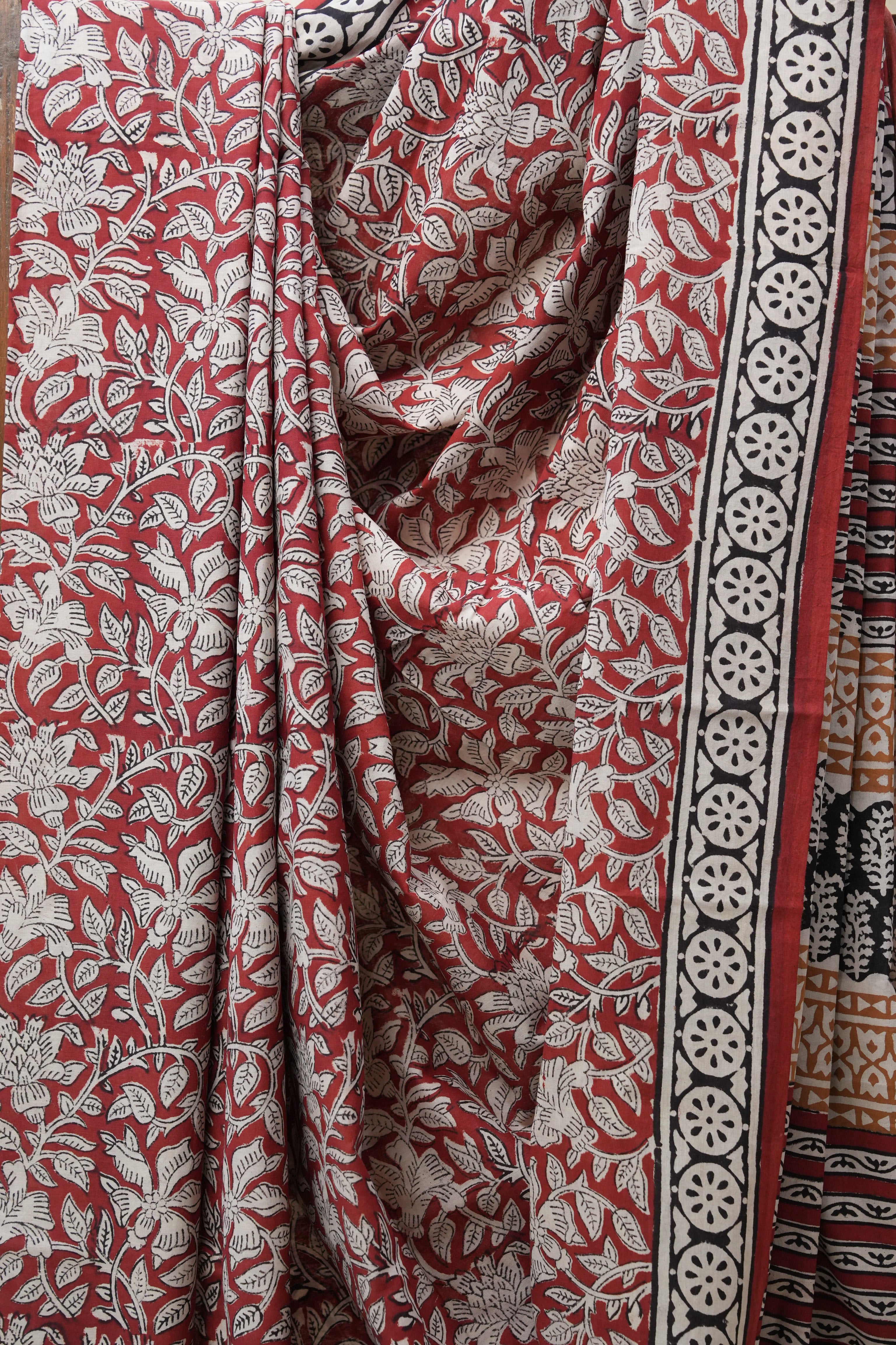 Maroon HBP Cotton Saree - SRMCS2664