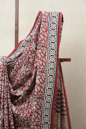 Maroon HBP Cotton Saree - SRMCS2664