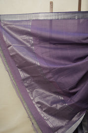Purple Cotton Mangalgiri Saree - SRPCMS61