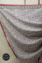 Maroon HBP Cotton Saree - SRMCS2664