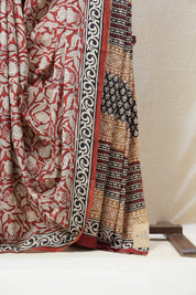 Maroon HBP Cotton Saree - SRMCS2662