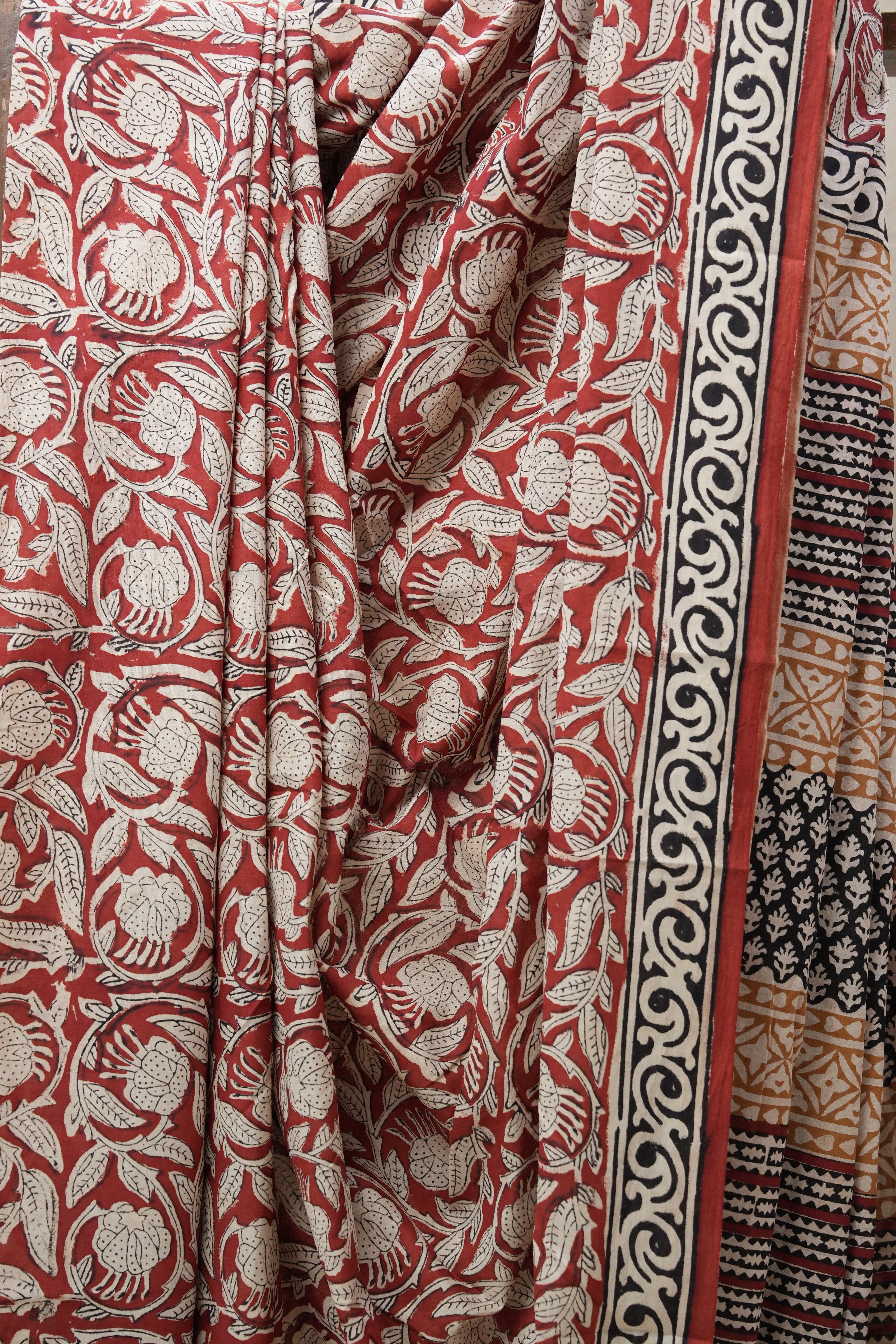 Maroon HBP Cotton Saree - SRMCS2662