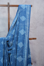 Indigo HBP Cotton Saree - SRICS2288