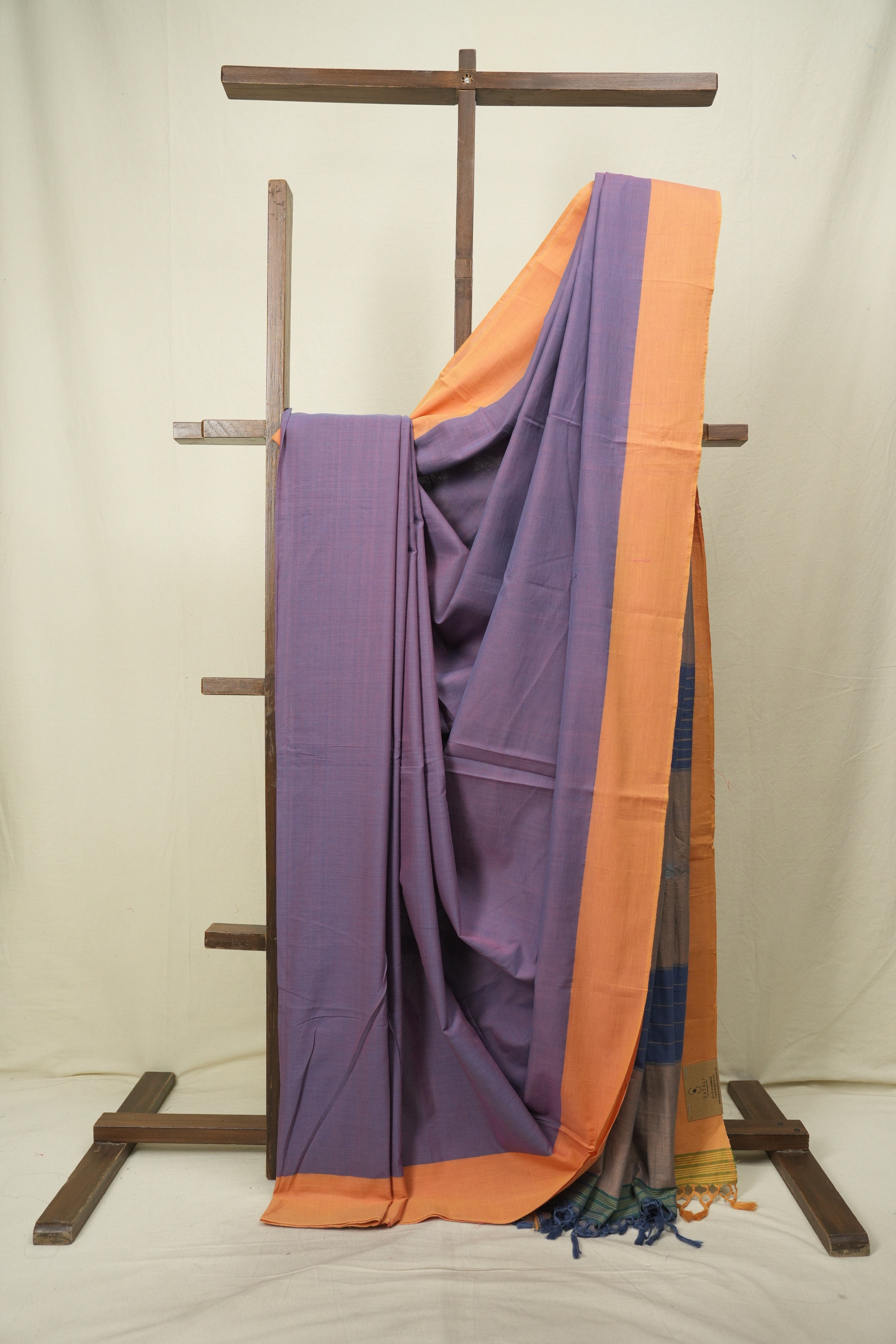 Purple Cotton Ilkal Saree - SRPCIS1071