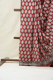 Maroon HBP Cotton Saree - SRMCS2660