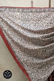 Maroon HBP Cotton Saree - SRMCS2660