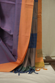 Purple Cotton Ilkal Saree - SRPCIS1071