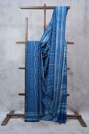 Indigo HBP Cotton Saree - SRICS2284