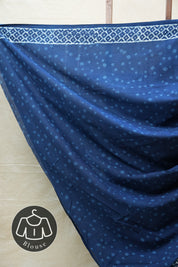 Indigo HBP Cotton Saree - SRICS2708