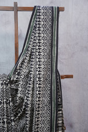 Black HBP Cotton Saree - SRBCS2332