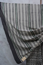 Black HBP Cotton Saree - SRBCS2332