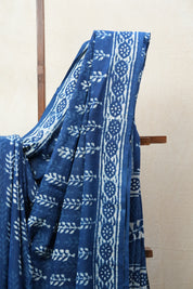 Indigo HBP Cotton Saree - SRICS2710