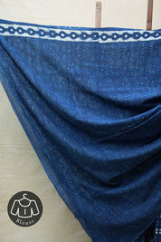 Indigo HBP Cotton Saree - SRICS2711