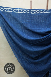 Indigo HBP Cotton Saree - SRICS2712