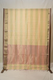 Peach Sage Green Maheshwari Saree - SRPSGMS1005