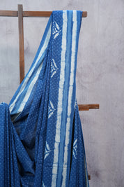 Indigo HBP Cotton Saree - SRICS2311