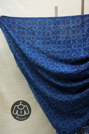 Indigo HBP Cotton Saree - SRICS2650