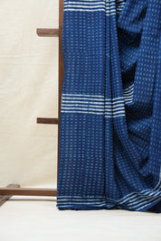Indigo HBP Cotton Saree - SRICS2648