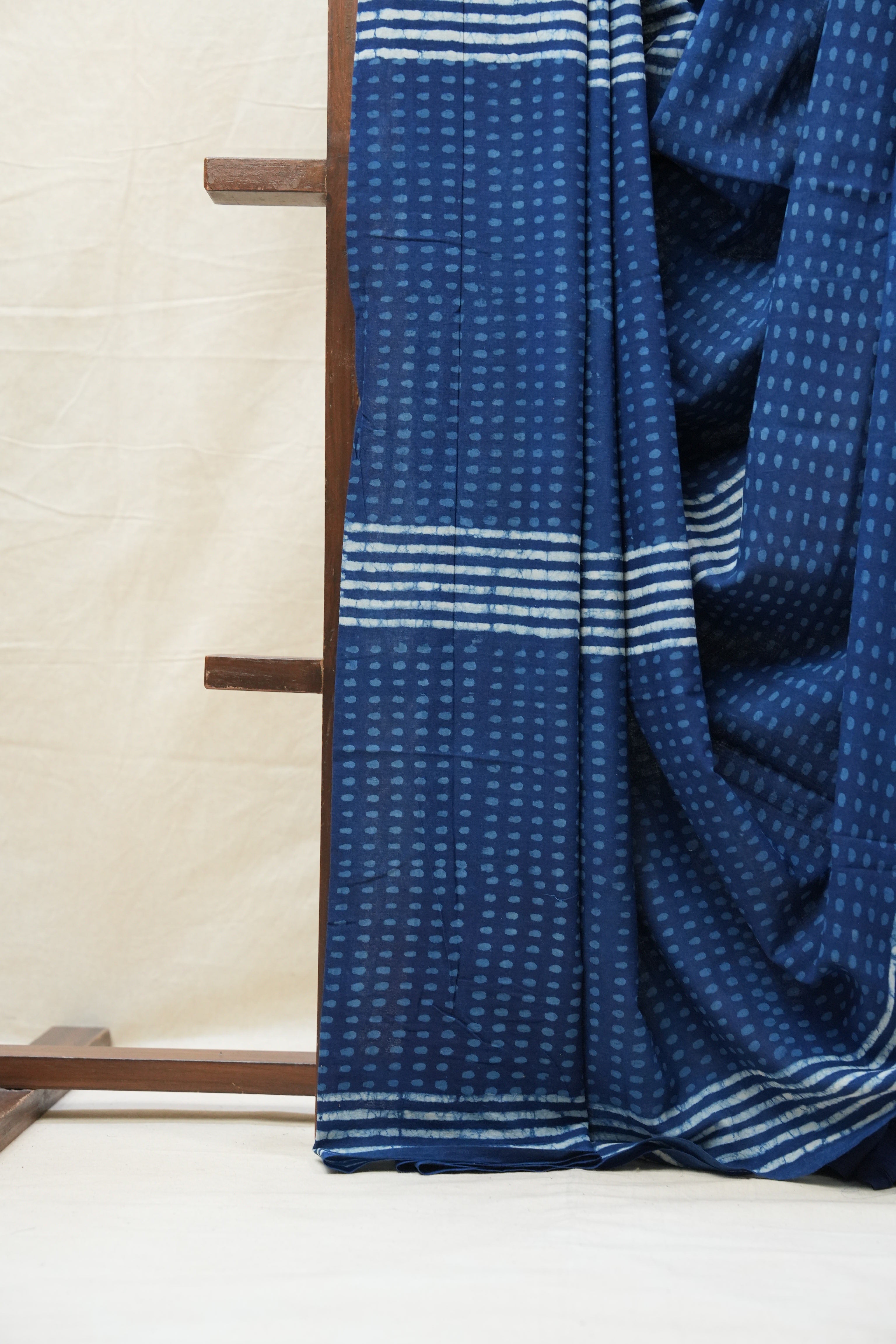 Indigo HBP Cotton Saree - SRICS2648