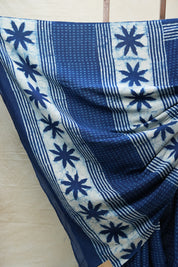 Indigo HBP Cotton Saree - SRICS2648
