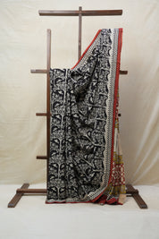 Black HBP Cotton Saree - SRBCS2645