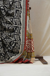 Black HBP Cotton Saree - SRBCS2645