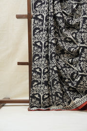 Black HBP Cotton Saree - SRBCS2645