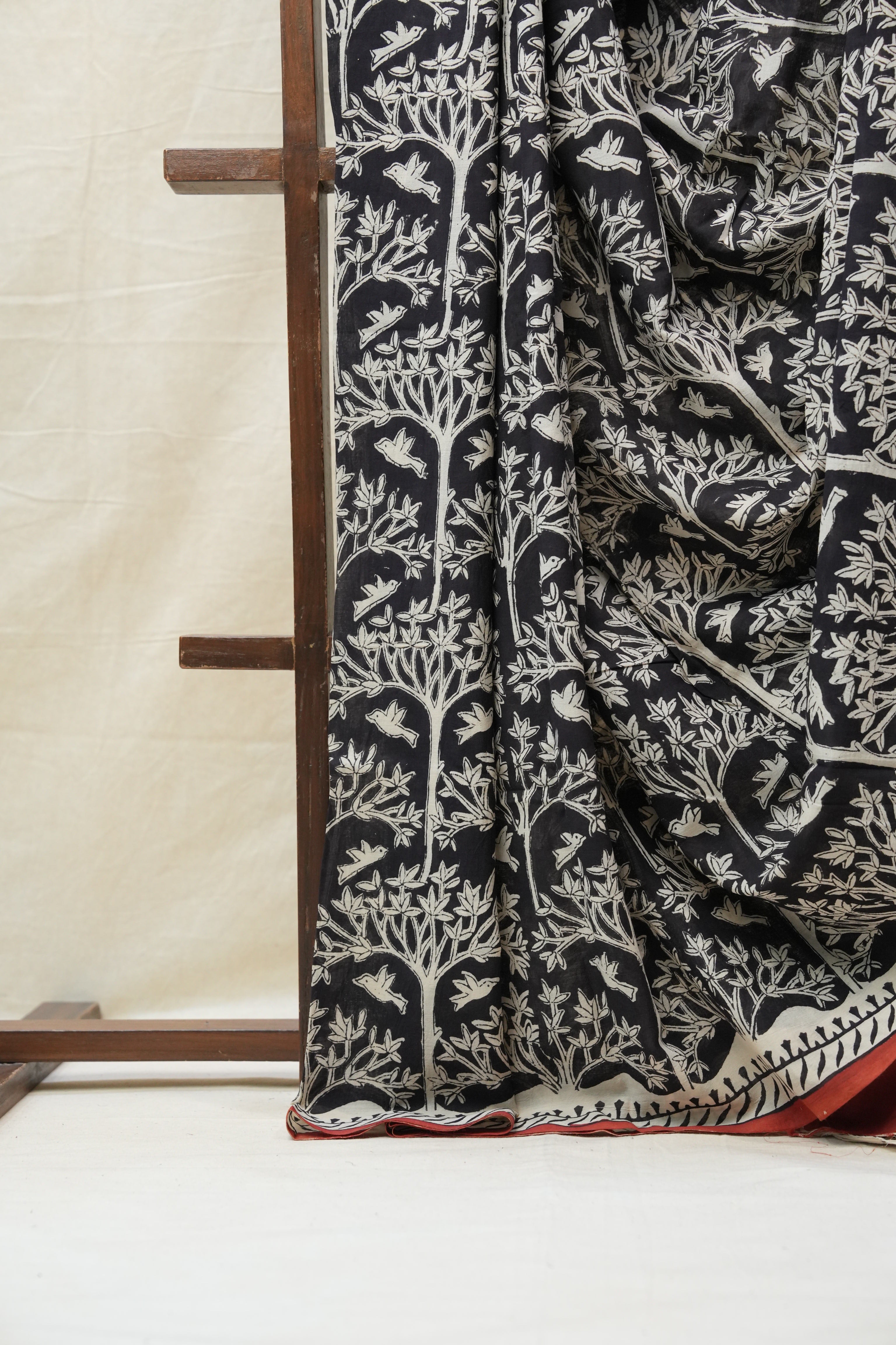 Black HBP Cotton Saree - SRBCS2645