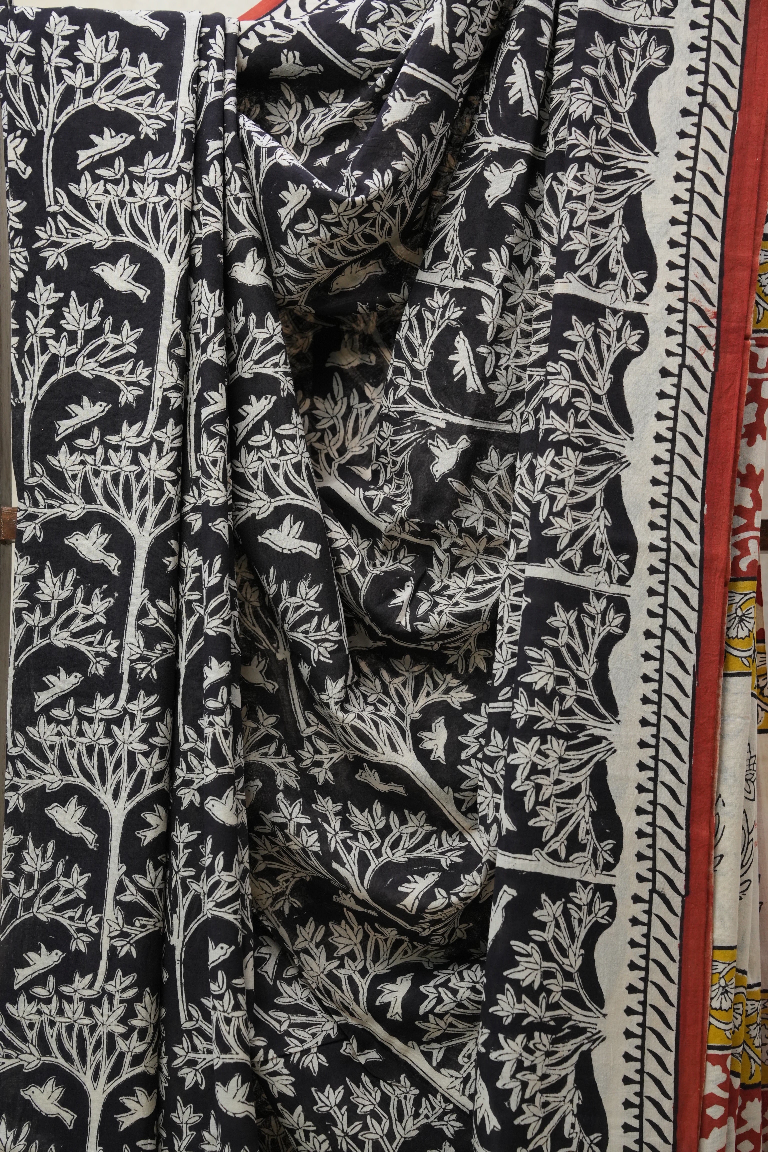 Black HBP Cotton Saree - SRBCS2645