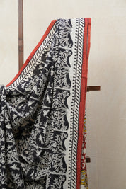 Black HBP Cotton Saree - SRBCS2645