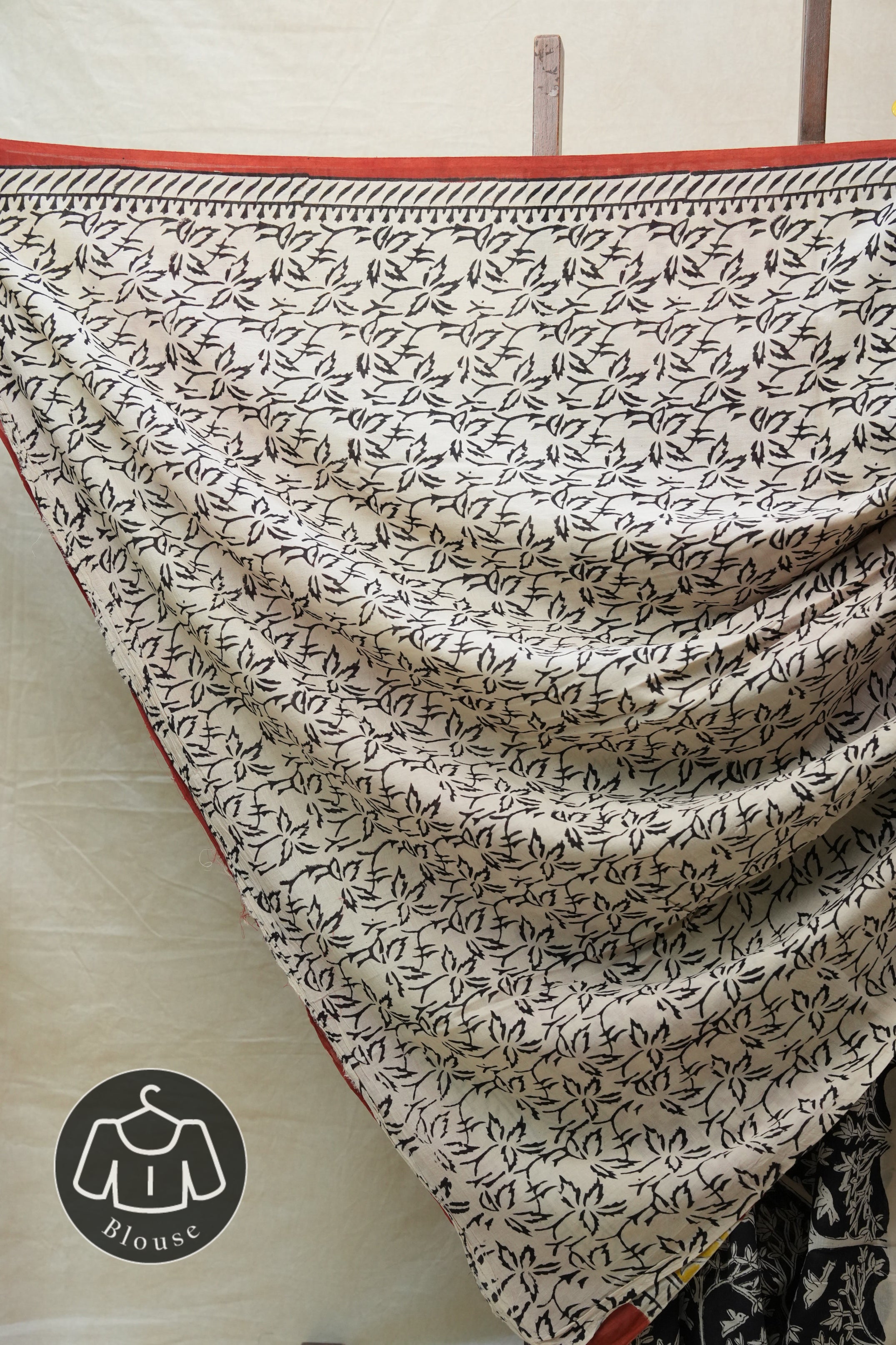 Black HBP Cotton Saree - SRBCS2645