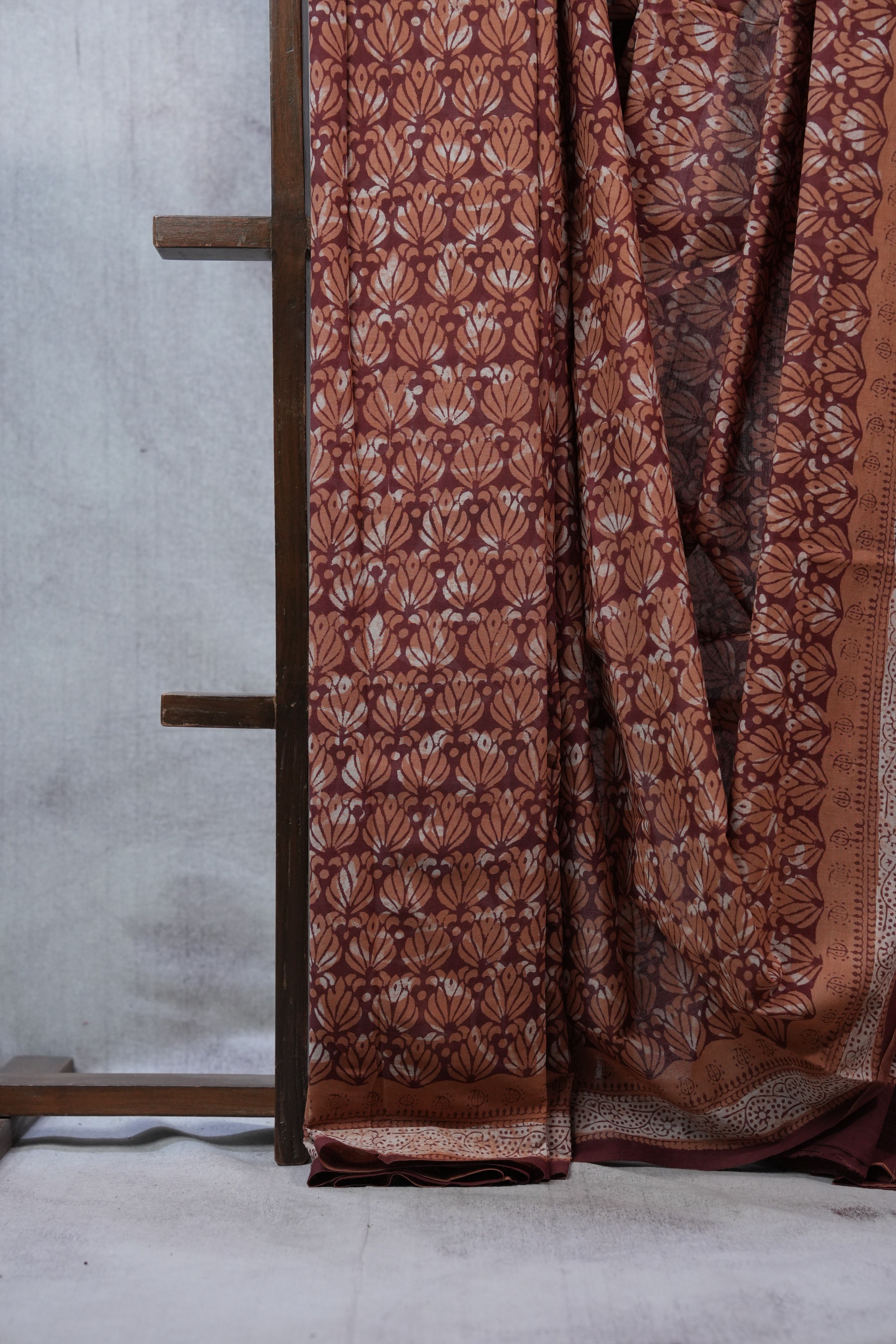 Brown HBP Cotton Saree - SRBCS2320