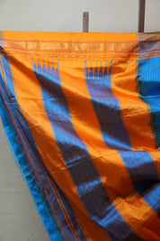 Sky Blue Silk Ilkal Saree With Chikki Border - SRSBSIS172