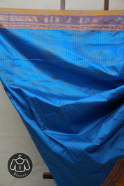 Sky Blue Silk Ilkal Saree With Chikki Border - SRSBSIS172