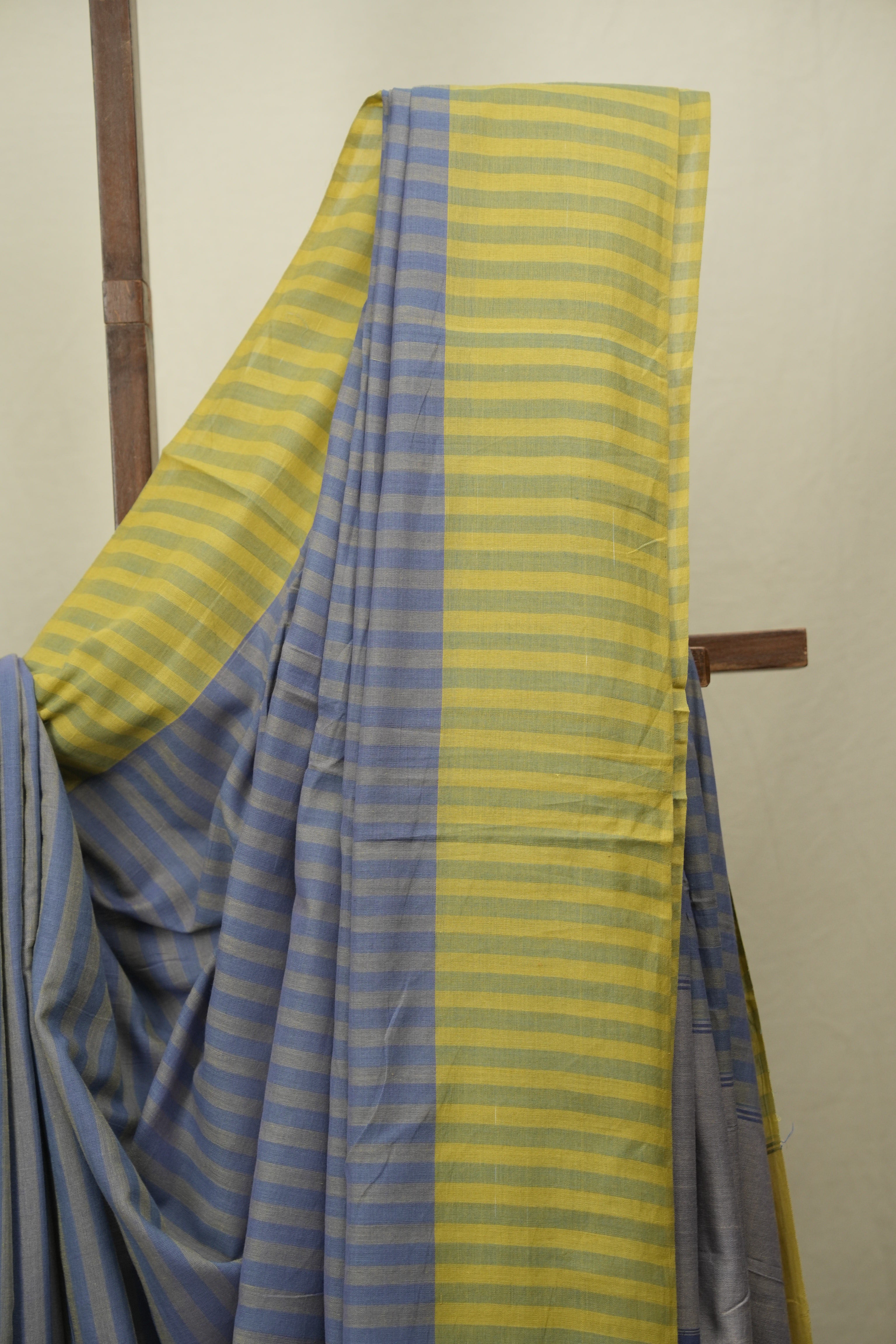 Slate Blue Cotton Ilkal Saree - SRBCIS1058