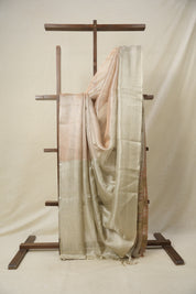 Silver Wheat Tissue Tussar Silk Saree - SRSWTTSS555